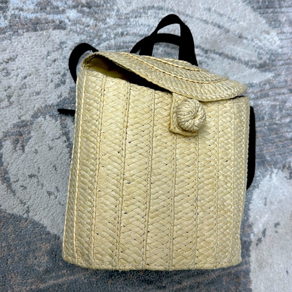 A New Day Women’s Woven Straw Basket Mini Backpack